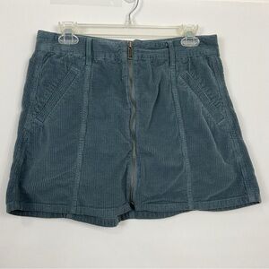 American Eagle Hi Rise A Line Corduroy Zip‎ Front Mini Skirt Size 10